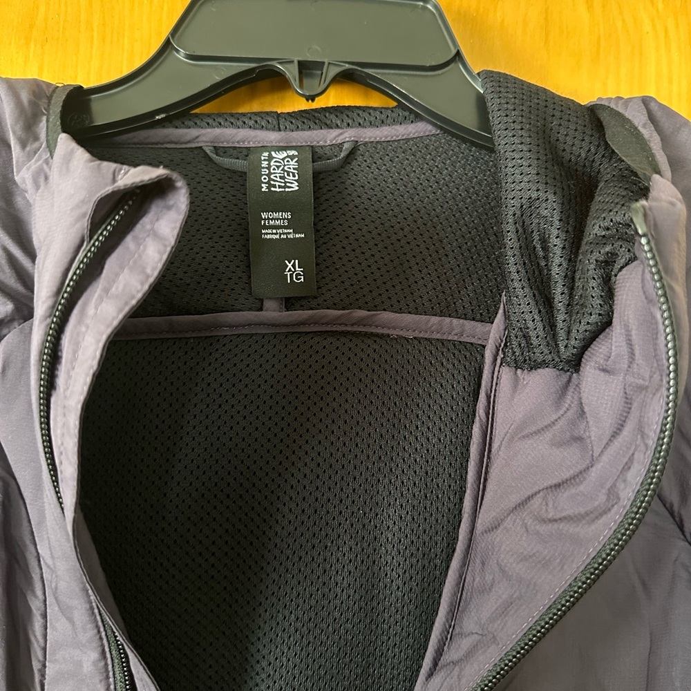 Mountain Hardwear kor airsheild Purple Hooded Jacket xl nwot - Picture 2 of 6